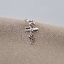 Хрестик срібний з розп'яттям Врятуй і Збережи LOVE-SHOP