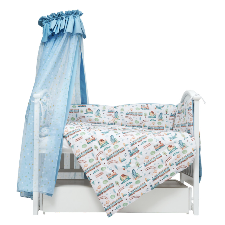 Постільний комплект 8 ел Twins Standard New It*s a boy білий/блакитний