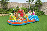 Надувний ігровий центр з гіркою та фонтаном Bestway 53069, дитячий ігровий басейн для дому, фото 3