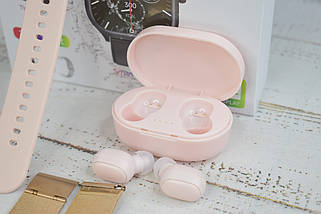 Розумний годинник WK76 + бездротові навушники Air Dots Smart Watch Bluetooth TWS гарнітура Рожевий, фото 3