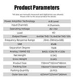 Junsun DSP Автомобільний аудіопроцесор Android Радіо Стереопідсилювач HIFI Динаміки покращують саб, фото 9