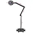 Лампа-збільшувальна лупа ELEGANTE 6025 60 LED SMD 5D чорна зі штативом, фото 5