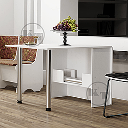 Обідній стіл книжка розкладний Книжка-2 ніжки хром