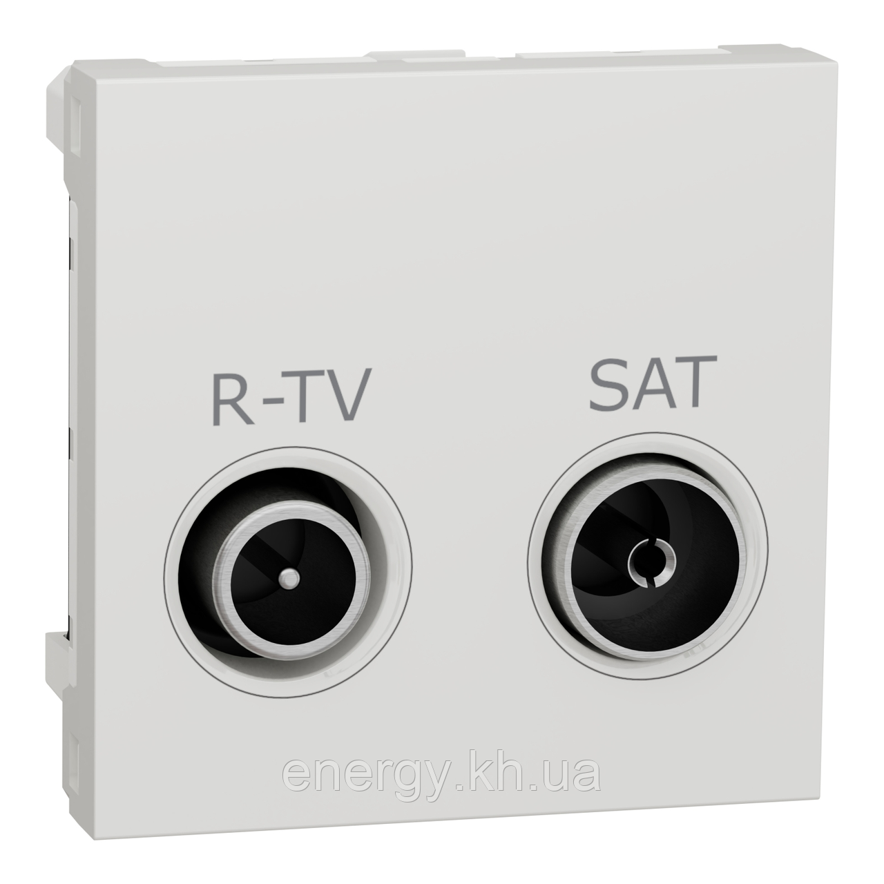 Розетка R-TV SAT кінцева біла Unica New NU345518