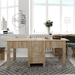 Стіл книжка розкладний з ящиками Компанит Книжка-3