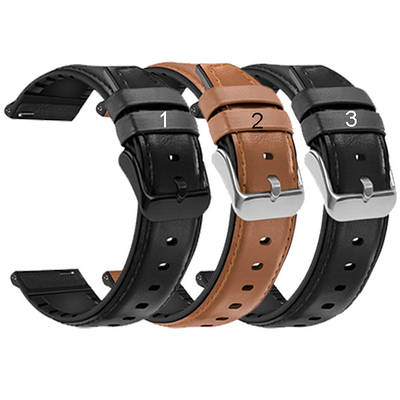 Шкіра+силікон ремінець для Samsung galaxy watch 46mm / Watch 3 45mm / Samsung Gear S3