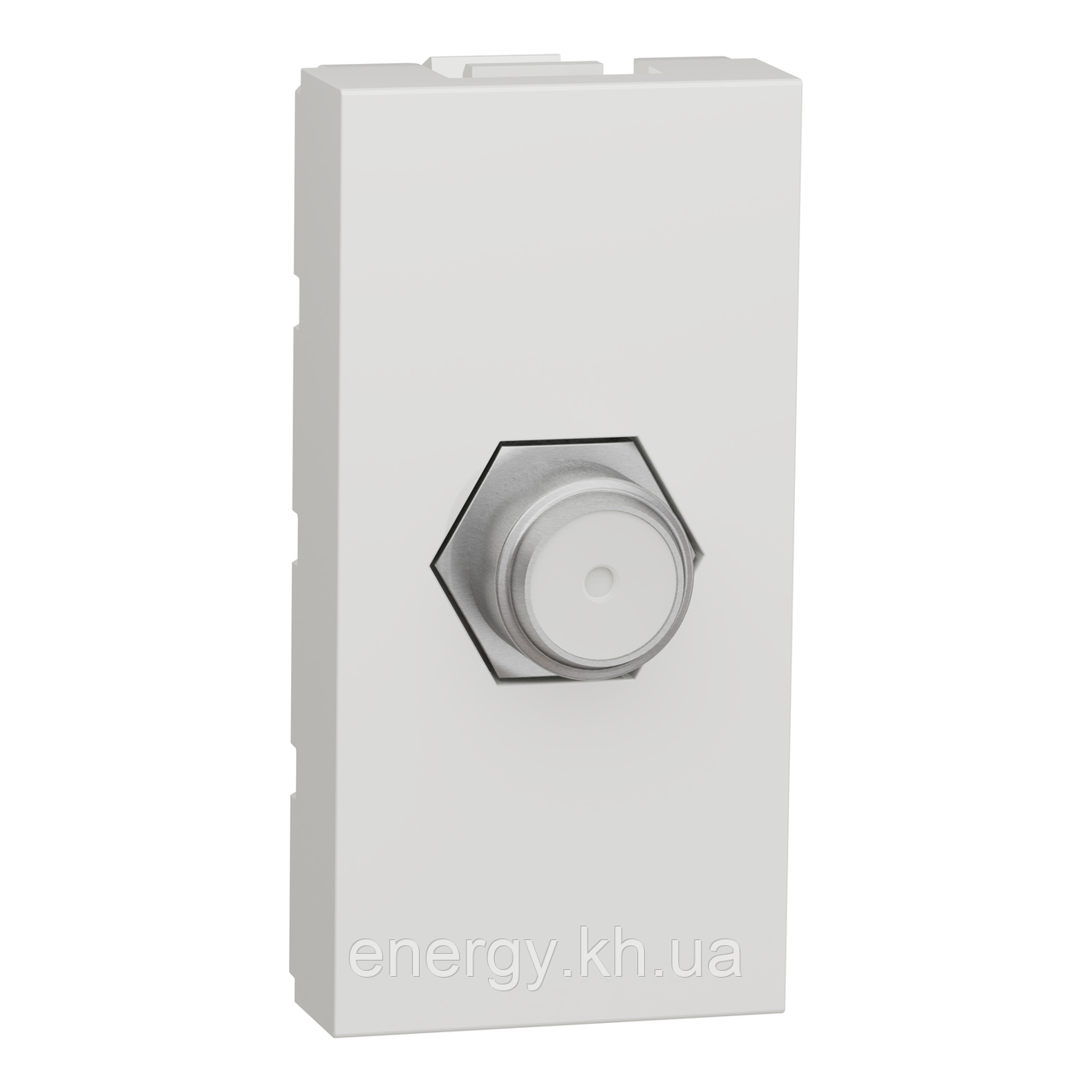 Розетка Coaxial F-type 1 модуль біла Unica New NU346818