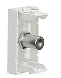 Розетка Coaxial F-type 1 модуль біла Unica New NU346818, фото 2