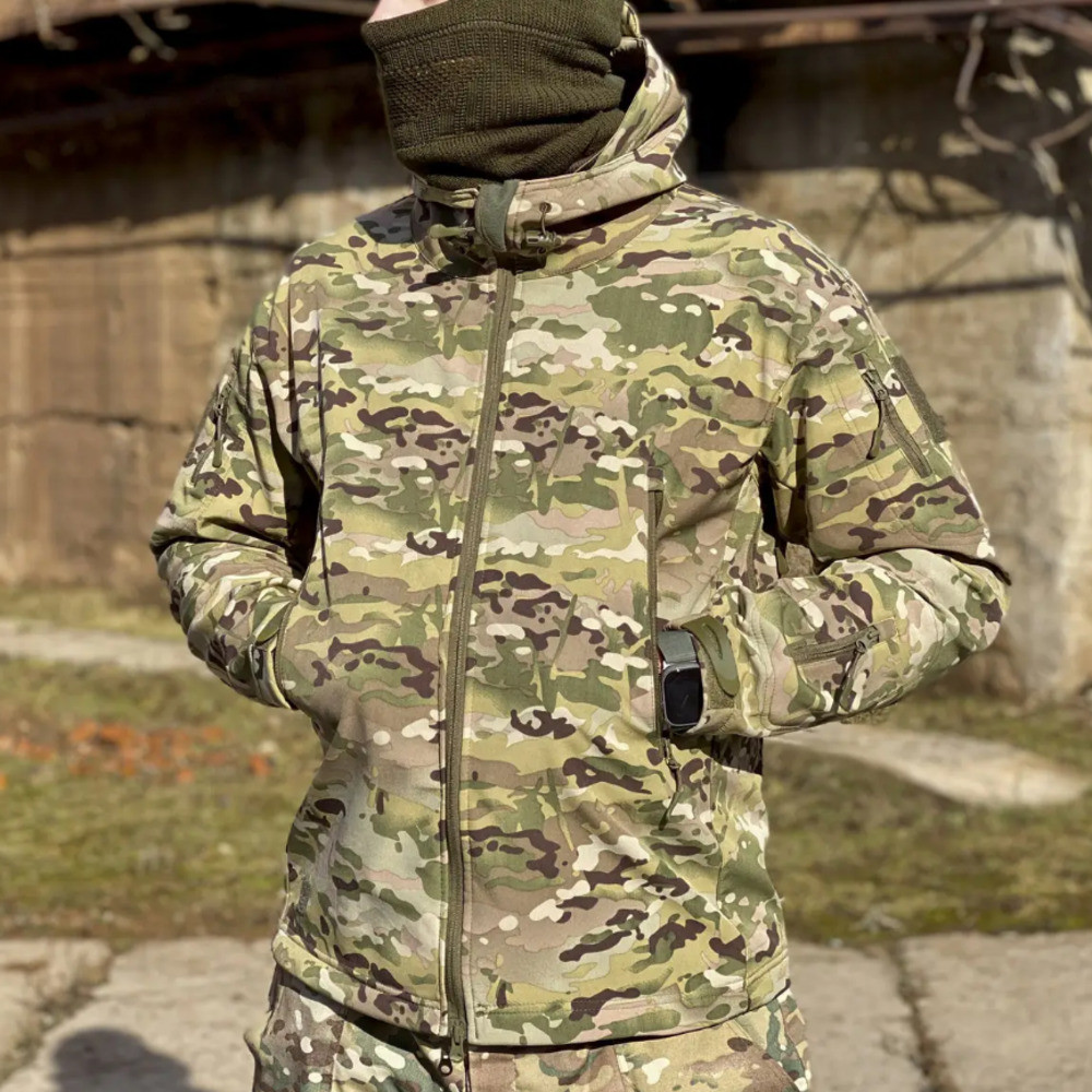 Куртка демісезонна Soft Shell Multicam розмір L (48-50) Тактичний одяг (20376), фото 1