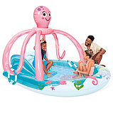 Надувний ігровий центр з гіркою та фонтаном INTEX 56138, дитячий ігровий басейн для дому, фото 5
