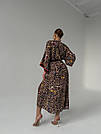 Жіноча пляжна довга туніка-халат в леопардовий принт, фото 4