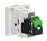 Розетка комп'ютерна RJ45 одинарна категорія 6 UTP біла Unica New NU341518, фото 3