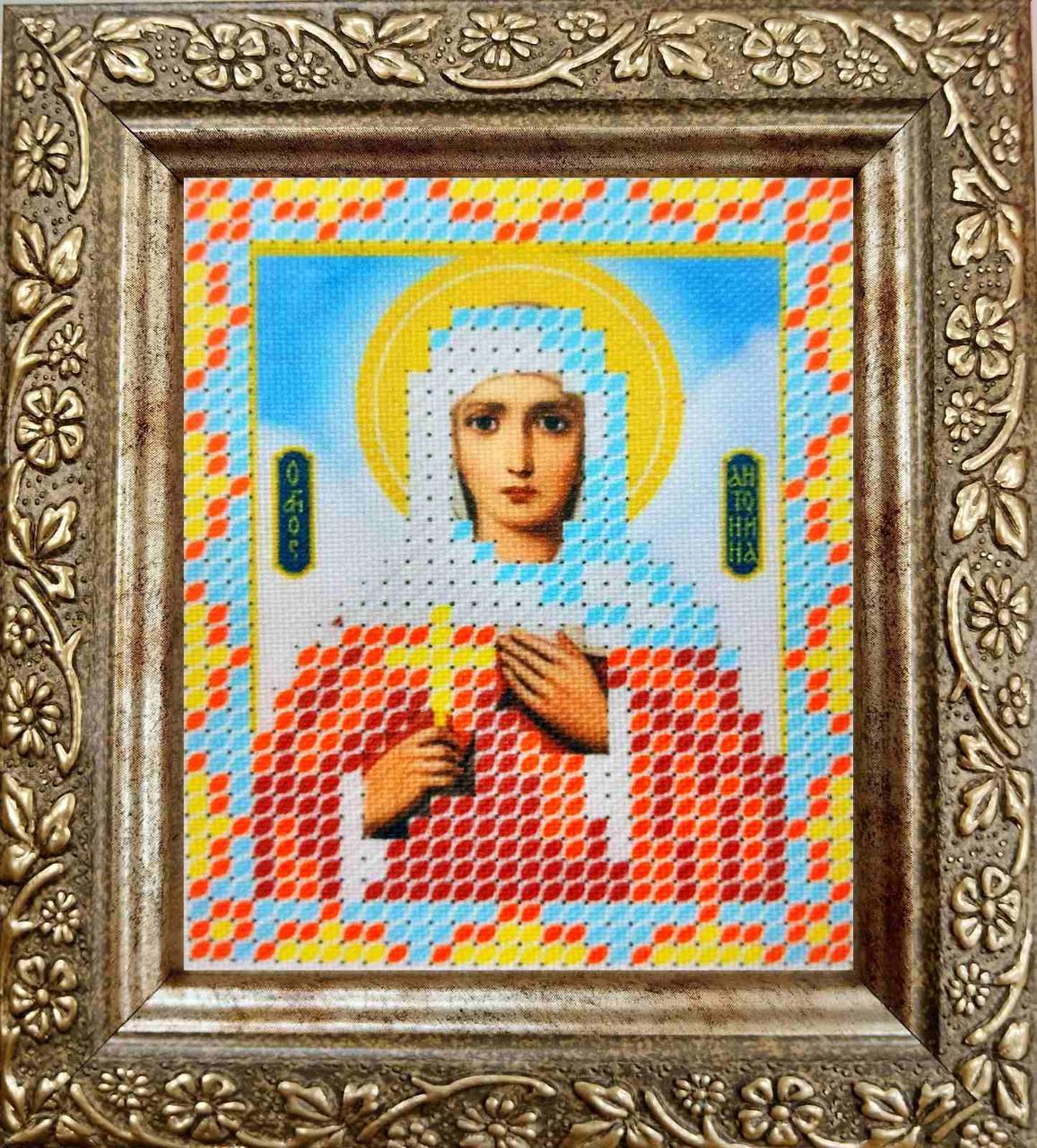 Набір для вишивання бісером ArtWork ікона Свята Антоніна НВТ 7099 6х7см з рамкою в комплекті