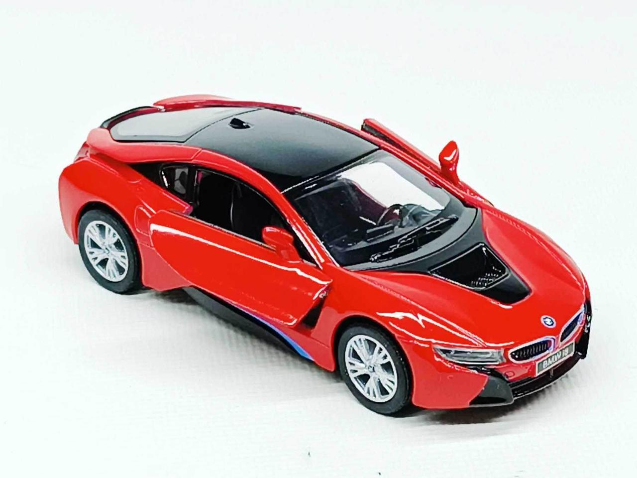 Машинка kinsmart «BMW i8» масштаб 1:36, (12 см), червона KT5379WA-2