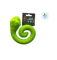 Іграшка для собаки Змійка з піщалкою GrizZzly AnimAll зеленого кольору 33х11.5х3.4