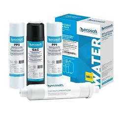 Набір 4 картриджів для зворотного осмосу Ecosoft Standard CPV4POST (Ecosoft 1-2-3 і вугільний постфільтр) без мінералізатора