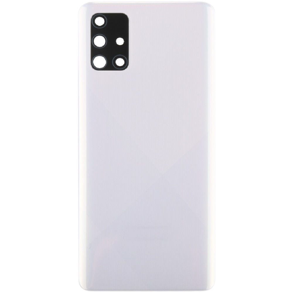 Задня кришка Samsung A715 Galaxy A71 срібляста, Prism Crush Silver + скло камери