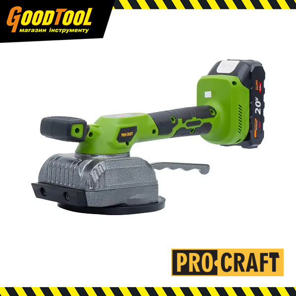 Акумуляторна віброприсоска для плитки Procraft PTM20 (з 1 АКБ)