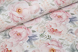 Ранфорс 240 см Піони digital (залишок 4.30+0.90 мп)