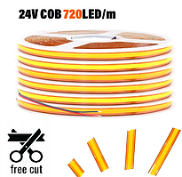 Світлодіодна стрічка LEDTech COB/FCOB 24V 720д/м FREE CUT 4000К