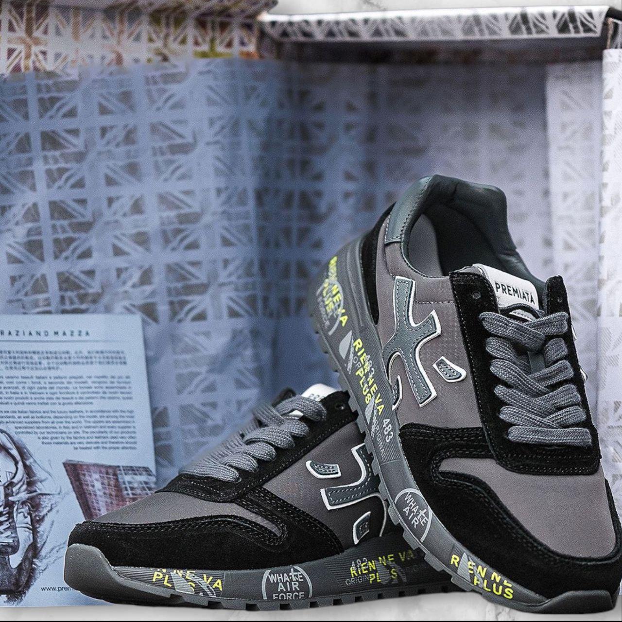 Спортивні кросівки Premiata чоловічі молодіжні шкіряні преміата низькі кросівки преміата для спорту та відпочинку, фото 1