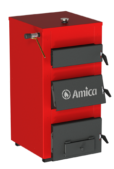 Твердопаливний Amica Solid 30 кВт котел із механічним регулятором тяги, фото 2