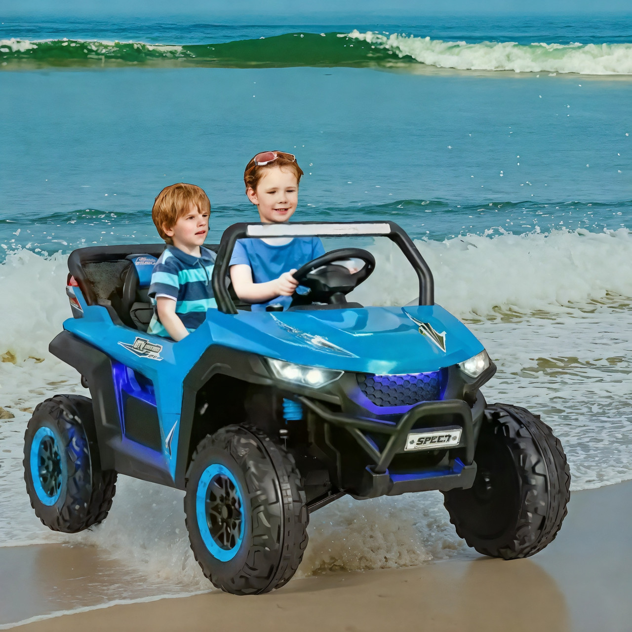 Модний дитячий електромобіль Джип баггі з р/у та 4WD 90W Інтерактивний транспорт хлопчикові для вуличного катання