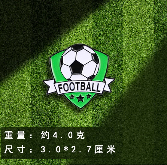 Брошка пін-значок Футбольний м'яч, спортивні значки, піни, фото 1