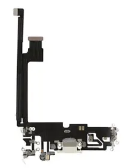 Шлейф для iPhone 14 з роз'ємом зарядки, з мікрофонами, білий, Starlight, оригінал PRC