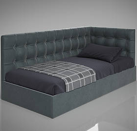 Підліткове м'яке ліжко Гренадин Sentenzo односпальна софа в м'якій каретній стяжці