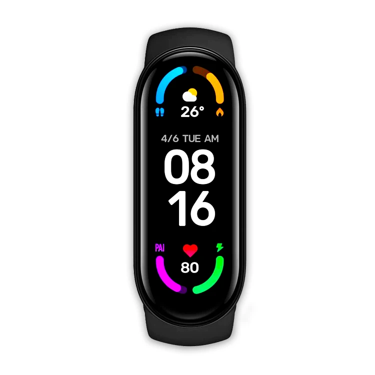 Фітнес-браслет Smart Band M6 сенсорний 1.56-дюймовий екран Чорний (4769)