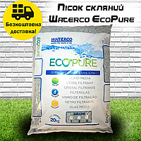 Стекляный кварцевый песок 0.5-1.0мм для систем фильтрации бассейна 20кг в мешках,мытый
