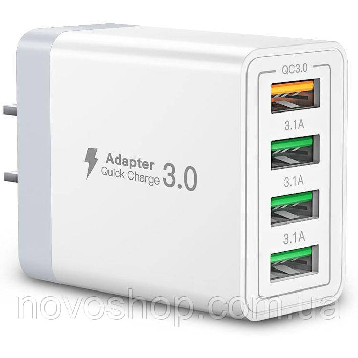 Зарядний пристрій Aioneus RE-QC40W USB - 4-портовий блок швидкого заряджання 40 Вт