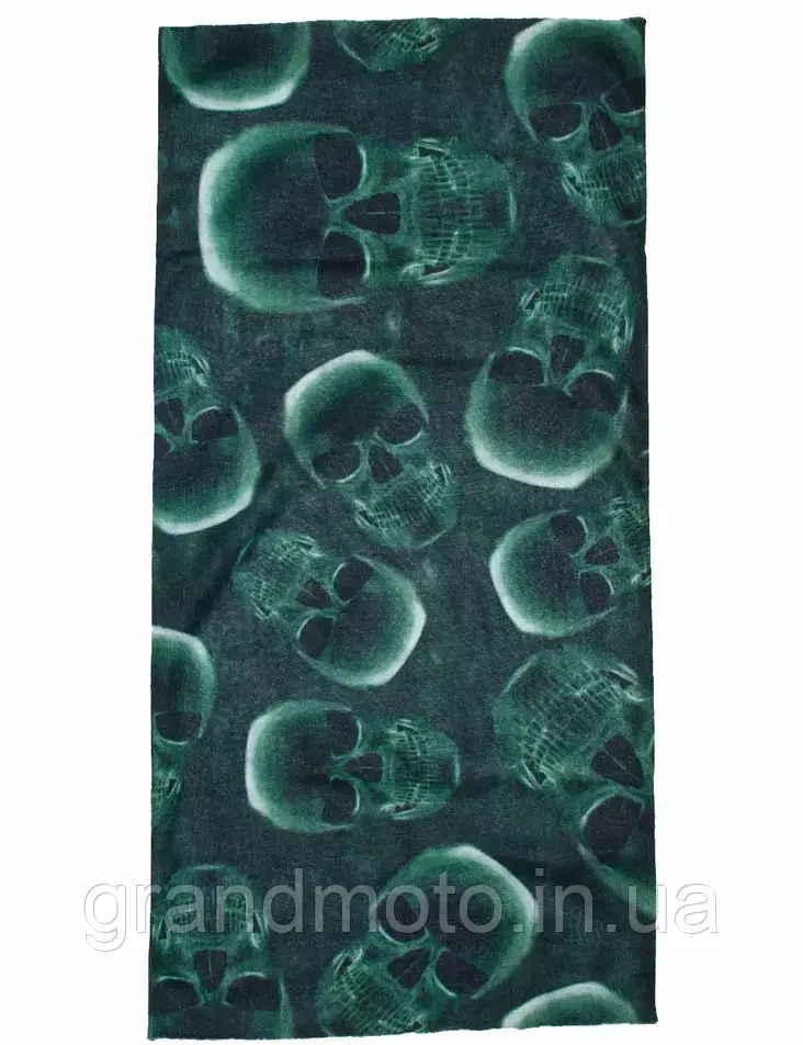 Універсальна бандана Баф buff green skull, фото 1