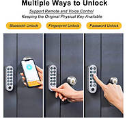 Розумний замок для дверей Lockin G30 з клавіатурою Pro керуванням через Wi-Fi, фото 3