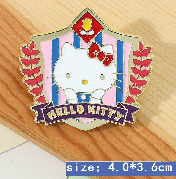 Комплект Міні броші піни Hello Kitty (4*3.6 см). піни, значки, піни, фото 1