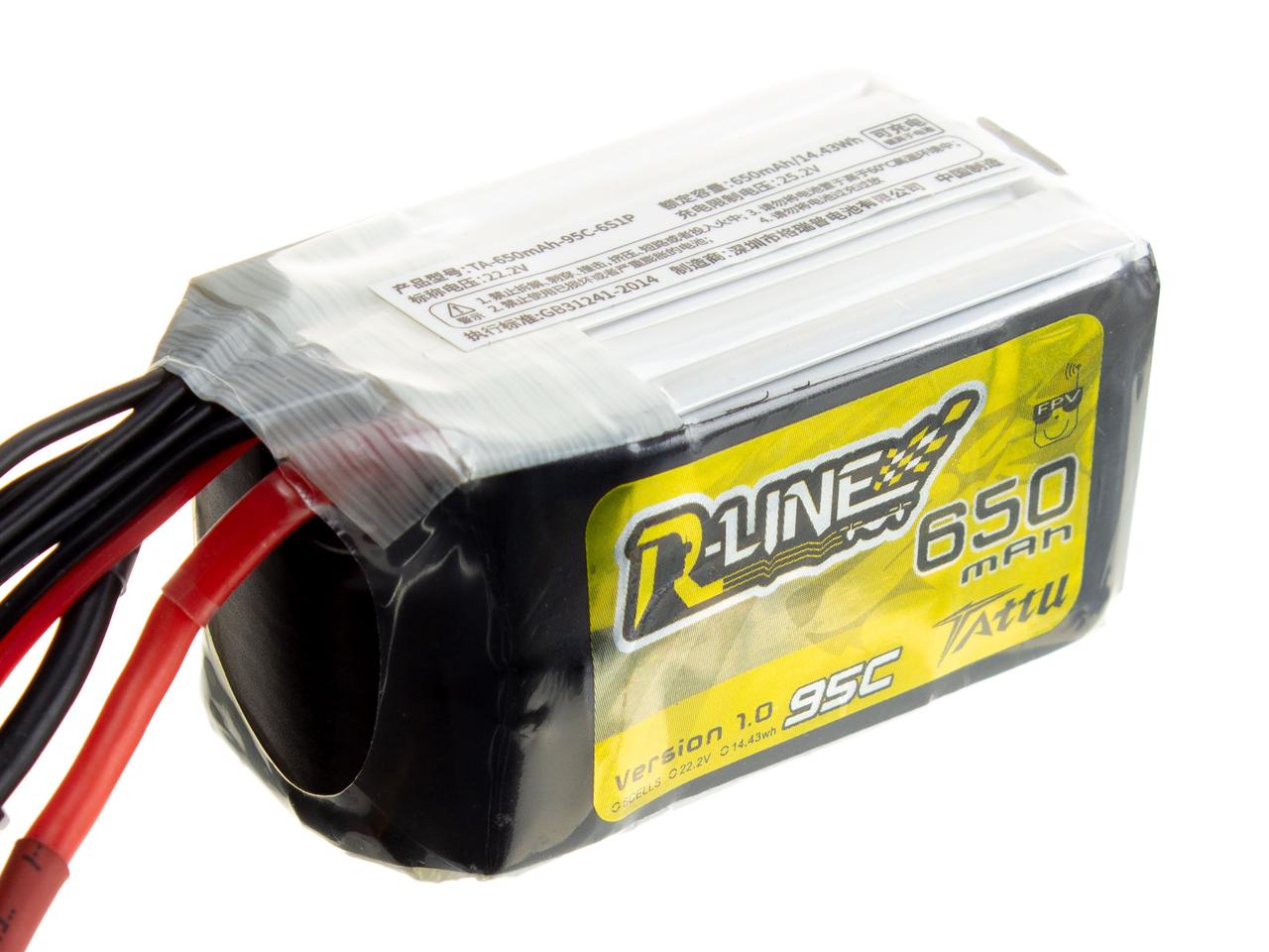 Акумулятор TATTU R-Line V1.0 650 mAh 6S 95C