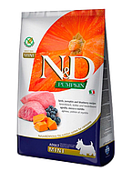 Беззерновий сухий корм Farmina N&D Grain Free для собак дрібних порід, ягня з гарбузом та чорницею 2.5 кг