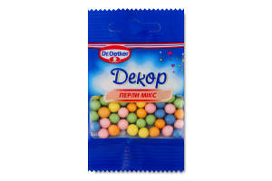 Посипка цукрова Dr.Oetker Перли мікс  декоративна 10гр