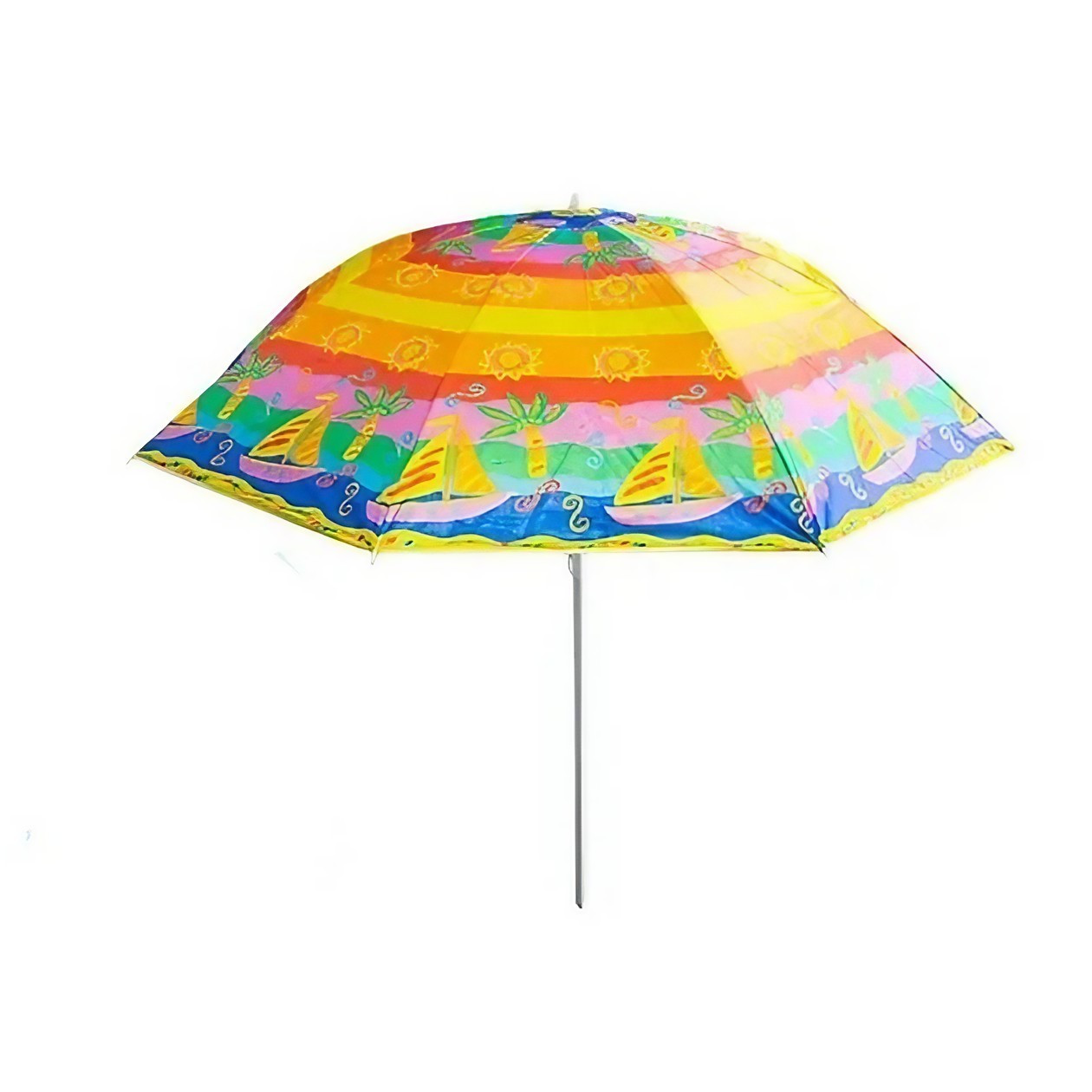 Парасолька пляжна Stenson MH-0035-MIX кругла 180см з принтом