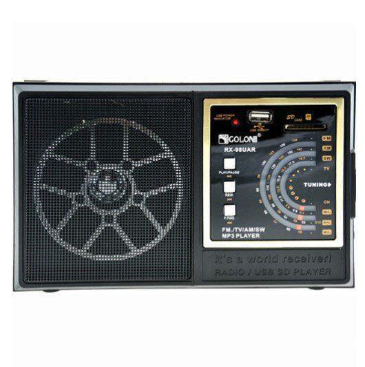 Портативний Fm радіоприймач акумуляторний Golon RX-98 UAR USB/SD/FM S