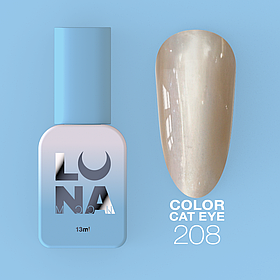 Гель-лак для нігтів LunaMoon Cat Eye Color №208, 13 мл