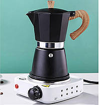 Кавоварка AIFUSI Moka Pot, італійська кавова машина на 6 чашок/10 унцій, еспресо-машина для плити, ручна, фото 6
