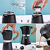 Кавоварка AIFUSI Moka Pot, італійська кавова машина на 6 чашок/10 унцій, еспресо-машина для плити, ручна, фото 9