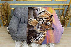Плед «Тигр. Захід сонця. Tiger. Sunset»