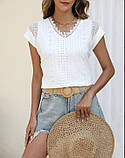 Блузка літня, жіноча, трикотажна 48 р, фото 3