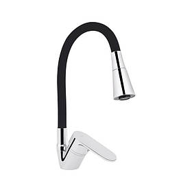 Змішувач для кухні Lidz Tani 008F3 з гнучким виливом (k40) LDTAN008F3BCR39484 Black / Chrome