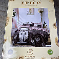 Постільна білизна Сімейний комплект з простирадлом на гумці з фланелі два підодіяльника