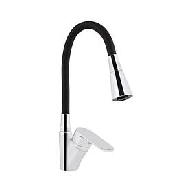 Змішувач для кухні Lidz Tani 007F3 з гнучким виливом (k40) LDTAN007F3BCR37649 Chrome/Black