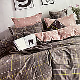 Постільна білизна Сімейний комплект з простирадлом на гумці з фланелі два підодіяльника, фото 4